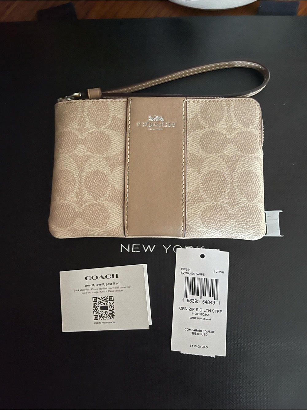Coach Rowan Satchel with Stipe & NWT Matching Wristlet - Picture 3 of 12